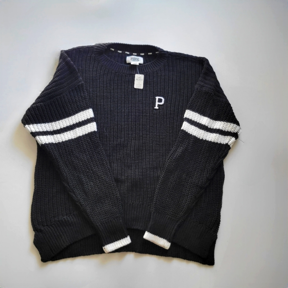 PINK Victoria Secret Black Large Womens Sweater